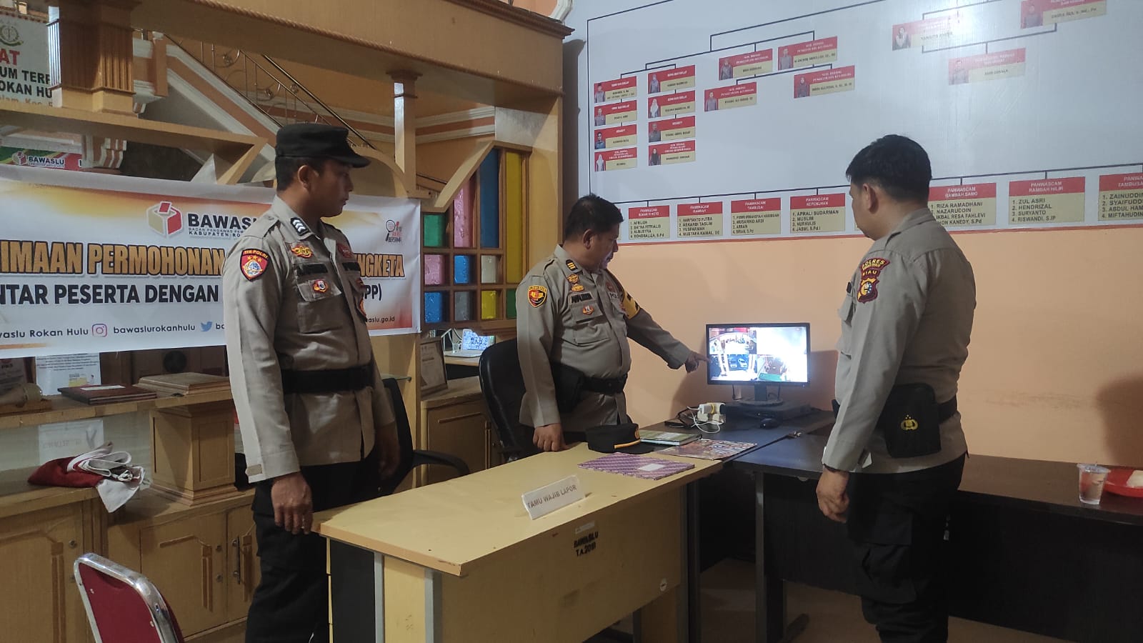 Ciptakan Situasi Kamtibmas, Padal PAM Bawaslu Rohul Lakukan Kontrol Dan Pengecekan